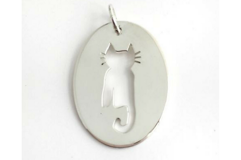 Cat: Sterling Silver Pendant