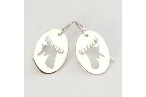 Moose: Sterling Silver Earrings