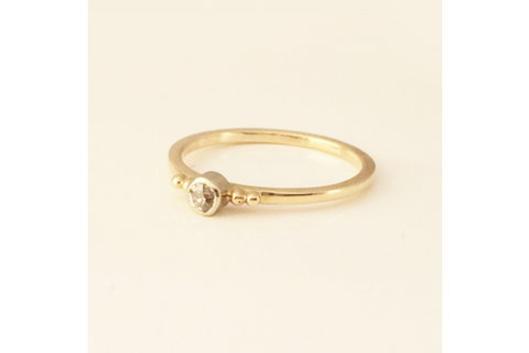 Delightful: Diamond Promise Ring in 14k Yellow Gold