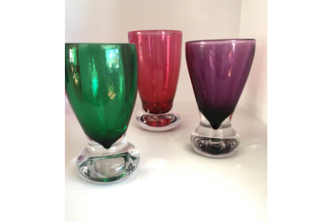 Green Cordial Glass by Zug Glass