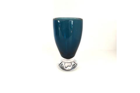 Marine Blue Cordial Glass by Zug Glass