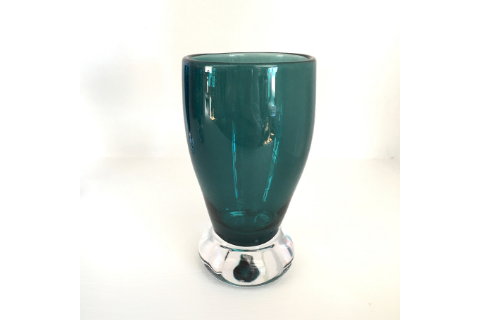 Teal Blue Cordial Glass by Zug Glass