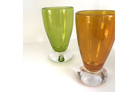 Lime Green Cordial Glass by Zug Glass
