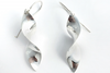 Spiral Drops: Sterling Silver Earrings