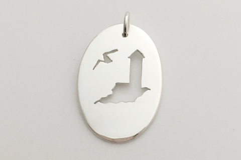 Lighthouse: Sterling Silver Pendant