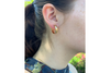 Hammered Hoop Clip-On: 14k Gold Earrings