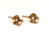 Fluted: Yellow Gold and Diamond Earrings