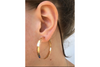 Straight Channel: 14k Gold Hoop Earrings