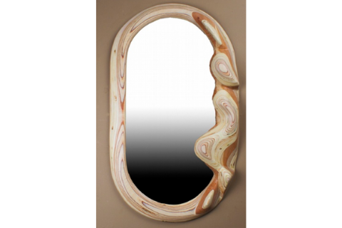 Vertical Figure Mirror by Plywood Sculpture