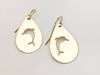Swim with the Dolphins: Earrings in 14k Gold