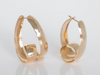 Small Perfectly Puddled Loop-n-loop: Self-locking 14k Yellow Gold Earring