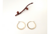 Hand-forged Self Locking Small Hoops 14K Gold