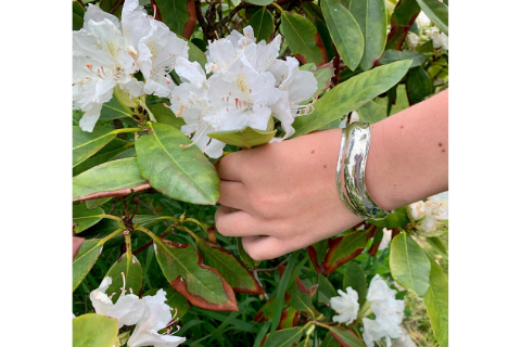 Ripple: Sterling Silver Bracelet Wide