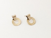 Perfectly Puddled Drop Rings: 14k Gold Earrings