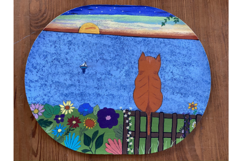 Sunset Cat Placemat by Sandra Smith