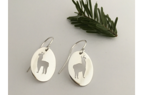 Alpaca: Sterling Silver Earrings