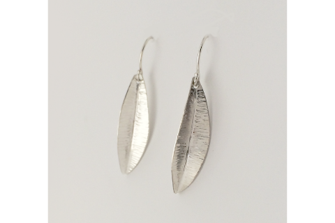 Feather: Sterling Silver Earrings Small
