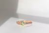 Kimball Pond: Green Maine Tourmaline in Rose and Yellow Gold
