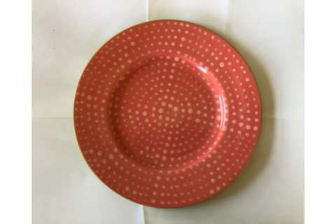 Pink Dotted Plate by Lacey Pots