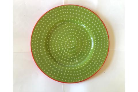 Light Green Dotted Plate by Lacey Pots