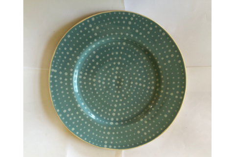 Blue Dotted Plate by Lacey Pots