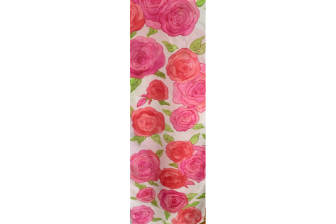 Pink and Red Rose Scarf- Maple Sugar Studios