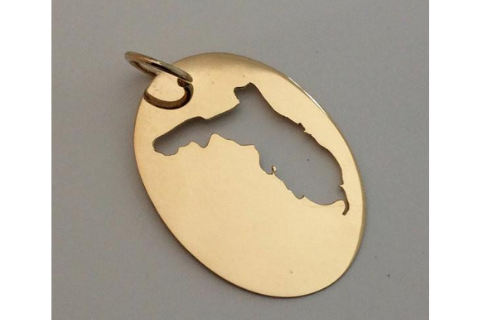 Sunshine State, in a 14k Yellow Gold Pendant