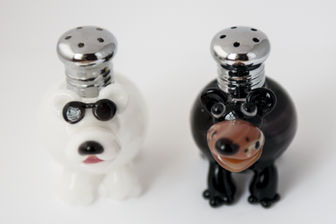 Bears Salt & Pepper Shaker Set by Lucky Duck Glass