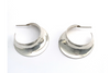 Crescent Hoop: Sterling Silver Earrings