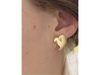 Perfectly Puddled Small Hearts: 14k Yellow Gold Earrings