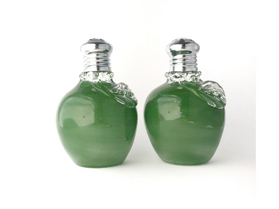 Green Apple: Salt & Pepper Shaker Set by Lucky Duck Glass