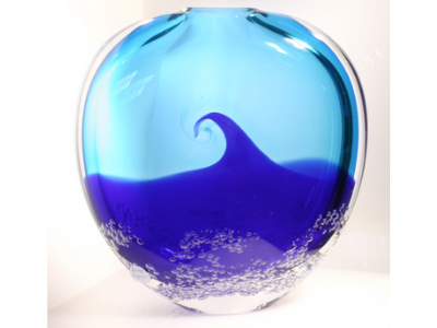 Wave Vase by Blodgett Glass