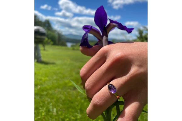 Deep Wisteria: Maine Amethyst 14k Gold Ring