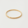 First Kiss: 14k Gold Stackable Skinny Beaded Ring, Sizes 4.5-7.5