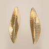 Feather Earrings in 14k Yellow Gold Small