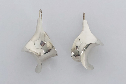 Large Twirl: Sterling Silver Earrings
