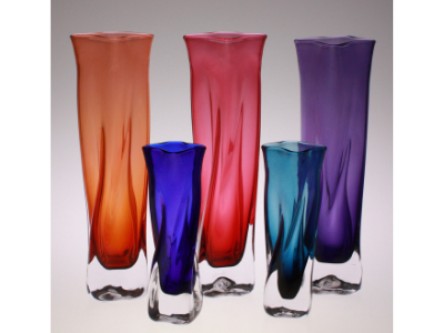 Twister Medium Glass Vase by Zug Glass
