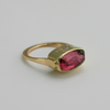 Modern Elegance: Maine Designer Cut Tourmaline Ring in 14K Yellow Gold