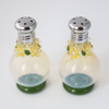 Yellow Flowers Glass Salt & Pepper Shaker Set by Glass Act