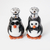 Penguin Salt & Pepper Shaker Set by Lucky Duck Glass