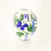 Blue Butterfly and Wisteria Glass Vase by Steven Lundberg