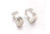 Small Interlace: Braided 14k White Gold Hoops