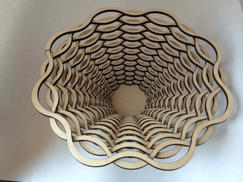 Woven Wood Bowl, Loops
